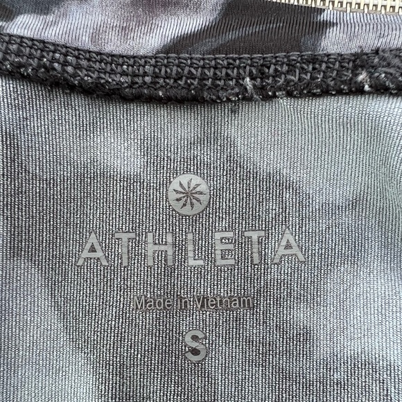 🎯Athleta Runaway Top Shirt Black Gray Size Small - Picture 6 of 8